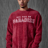 Plush Crewneck Sweater (Burgundy)