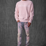 Plush Crewneck Sweater (Light Pink)