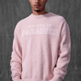 Plush Crewneck Sweater (Light Pink)