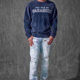 Plush Crewneck Sweater (Navy)