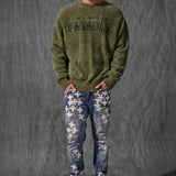 Plush Crewneck Sweater (Olive)