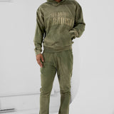 Oasis Washed Pullover Hoodie (Olive)