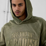 Oasis Washed Pullover Hoodie (Olive)