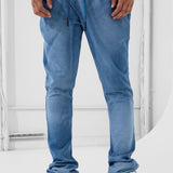 Oasis Washed Stacked Sweatpants (Blue)