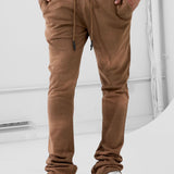 Oasis Washed Stacked Sweatpants (Brown)
