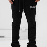 SYIP Washed Stacked Sweatpants (Jet Black)
