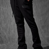 SYIP Tonal Stacked Sweatpants (Black)