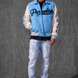 Paradise Team Varsity Jacket (Sky Blue)