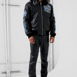 Motor City Hooded Bomber Jacket (Black)