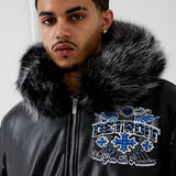 Motor City Hooded Bomber Jacket (Black)