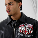 Windy City Varsity Jacket (Black)