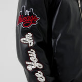 Windy City Varsity Jacket (Black)