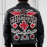 Windy City Varsity Jacket (Black)