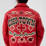 Windy City Varsity Jacket (Red)