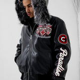 Windy City Hooded Bomber Jacket (Black)
