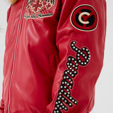 Windy City Hooded Bomber Jacket (Red)