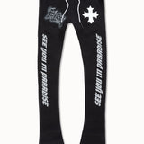 The Reaper Stacked Sweatpants (Jet Black)