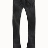 Oasis Washed Stacked Sweatpants (Black Shadow)