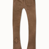 Oasis Washed Stacked Sweatpants (Brown)