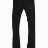 Kids SYIP Tonal Stacked Sweatpants (Black)