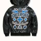 Kids Motor City Hooded Bomber Jacket (Black)