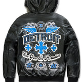 Motor City Hooded Bomber Jacket (Black)