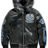 Motor City Hooded Bomber Jacket (Black)