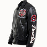 Big Men's Windy City Varsity Jacket (Black)