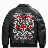 Big Men's Windy City Varsity Jacket (Black)