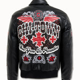 Big Men's Windy City Varsity Jacket (Black)