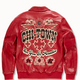 Big Men's Windy City Varsity Jacket (Red)