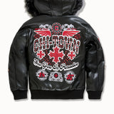 Kids Windy City Hooded Bomber Jacket (Black)