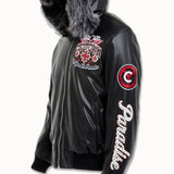 Windy City Hooded Bomber Jacket (Black)