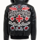 Windy City Hooded Bomber Jacket (Black)