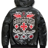 Windy City Hooded Bomber Jacket (Black)