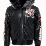 Windy City Hooded Bomber Jacket (Black)