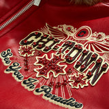Big Men's Windy City Hooded Bomber Jacket (Red)
