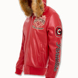 Big Men's Windy City Hooded Bomber Jacket (Red)