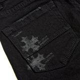 Kids Super Skinny Stacked Paradise Denim (Black)