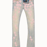 Kids Super Skinny Stacked Paradise Denim (Iced Lager)