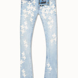 Kids Super Skinny Stacked Paradise Denim (Light Blue)