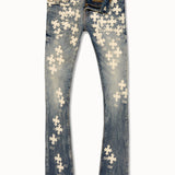 Kids Super Skinny Stacked Paradise Denim (Vintage)