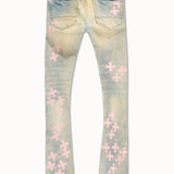 Super Skinny Stacked Paradise Denim (Iced Lager)