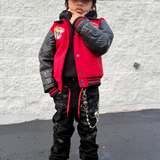 Kids Super Skinny Stacked Paradise Denim (Black)