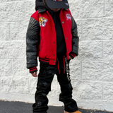 Kids Smoke & Mirrors Varsity Jacket (Bred)