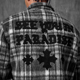 Paradise Flannel Shacket (Industrial Black)