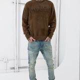 Plush Crewneck Sweater (Brown)