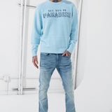 Plush Crewneck Sweater (Light Blue)