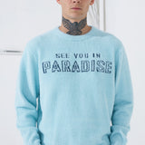 Plush Crewneck Sweater (Light Blue)