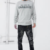 Plush Crewneck Sweater (Light Grey)